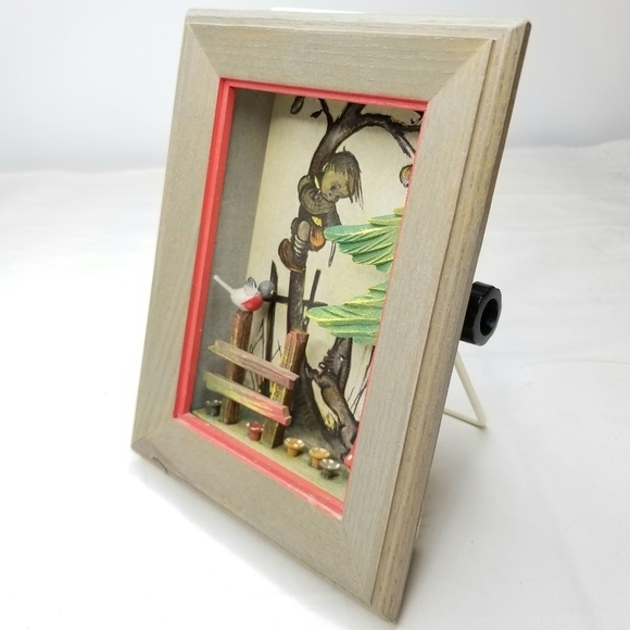 2 Vintage 3D Print Wooden Box Frames, Kid's and Baby's Room Decor - Picture 3 of 10